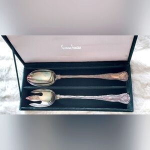 Vintage Neiman Marcus large silver fork and spoon.